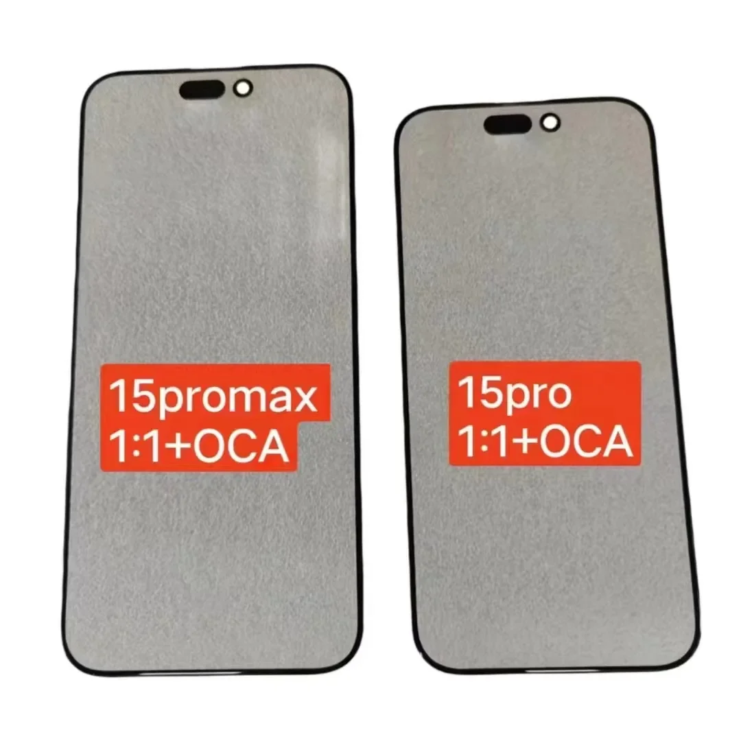 3PCS/bag Glass With OCA Repair Part For Phone 15 15Plus 15Pro 15 Pro Max Broken LCD Screen Panel Replacement Glass