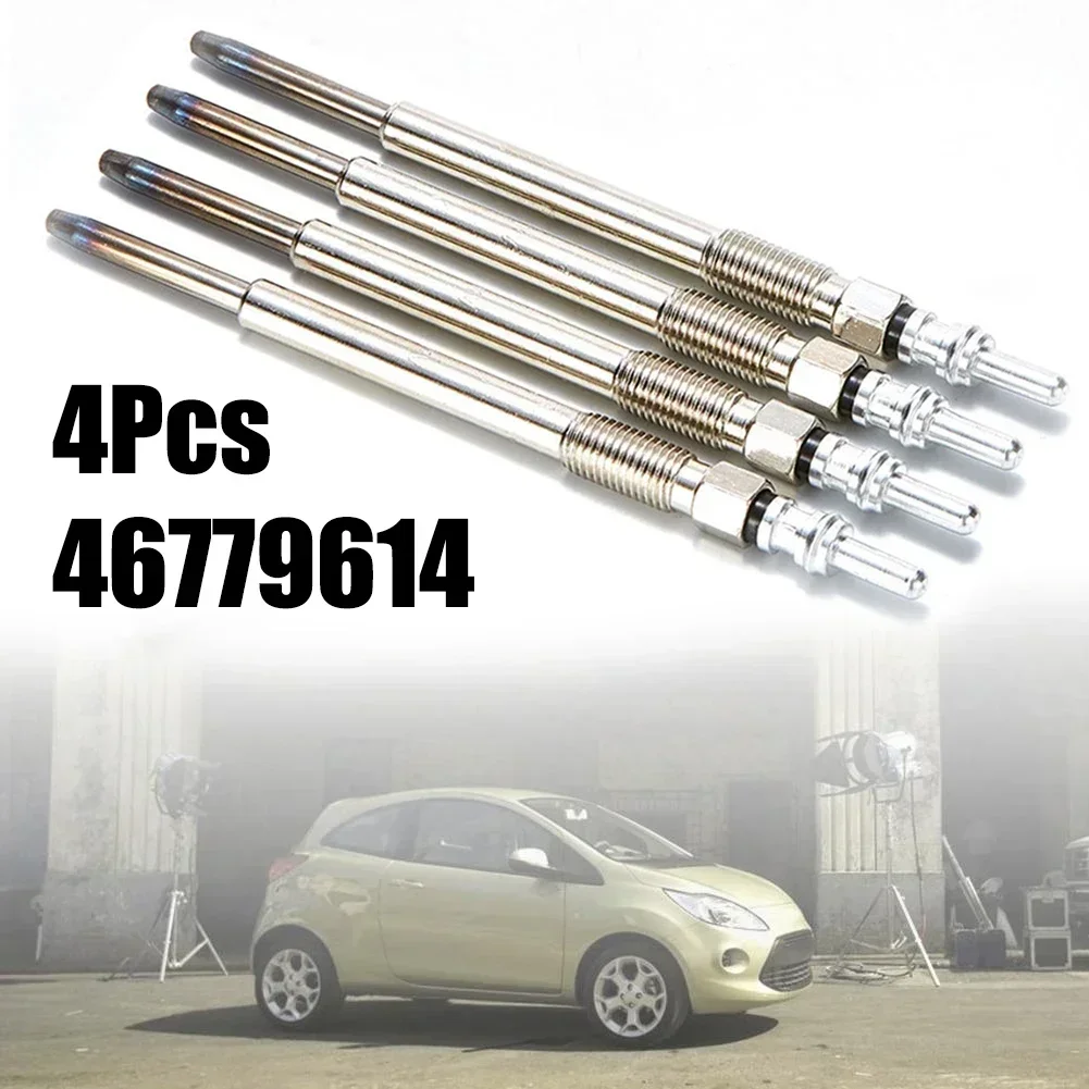 4Pcs Car Diesel Heater Glow Plugs For Fiat 1.3 CDTI #46779614 Siliver Metal For CDTI Electric Plug Ignition System Spark Plugs