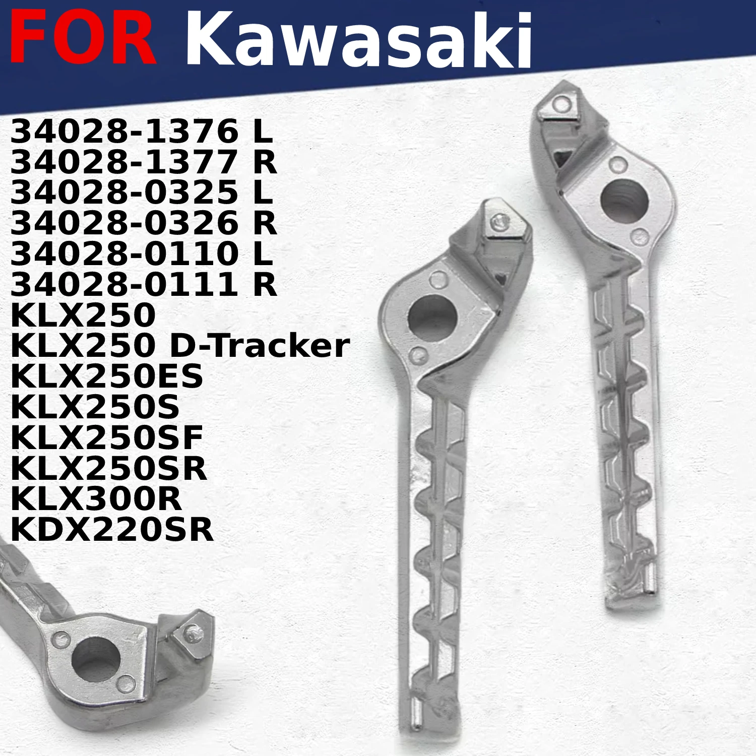 

Motorcycle Rear Footrest Foot Pedals Pegs For Kawasaki Moto KLX250 D-Tracker KLX250ES KLX250S KLX250SF KLX250SR KLX300R KDX220SR