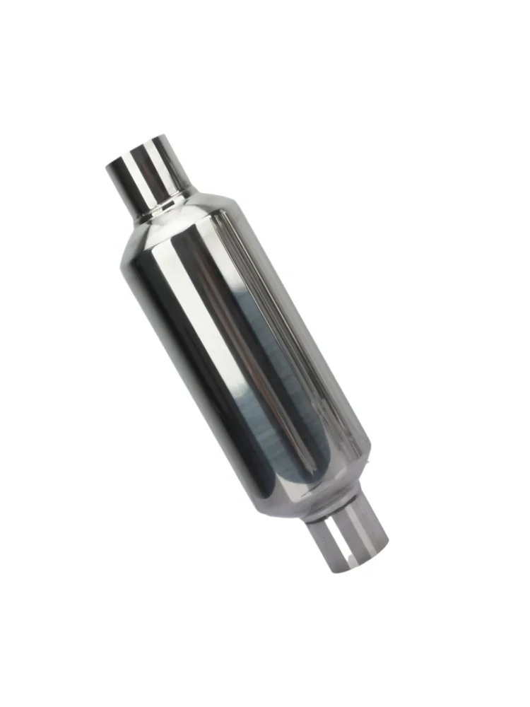 Car Exhaust System Muffler Pipe Silver 51MM 57MM 63MM 76MM Stainless Steel For Sport Racing Accessries Modified Universal Boost