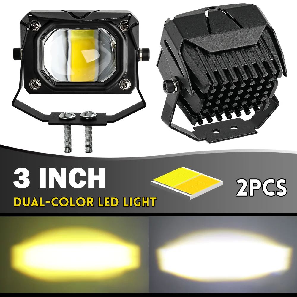 

UNISHINE Offroad LED Work Light 3" 120000LM 12V 24V 3500K 6500K Combo Beam Spot Fog Light For ATV Offroad Moto