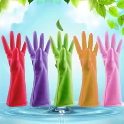 Waterproof Rubber Dishwashing Gloves, Laundry, Household, Books, Durable, PVC, Thin Latex, 1 Pairs