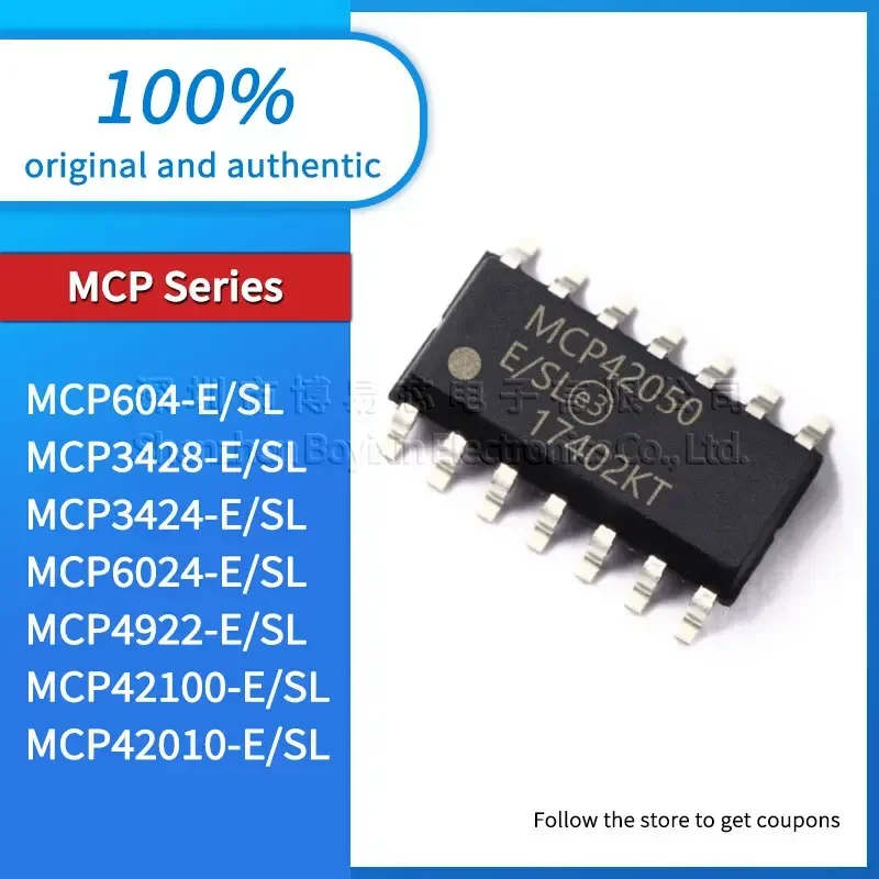 

MCP4922 MCP6024 MCP604 MCP3424 MCP3428 MCP42010 MCP42100-E/SL original genuine