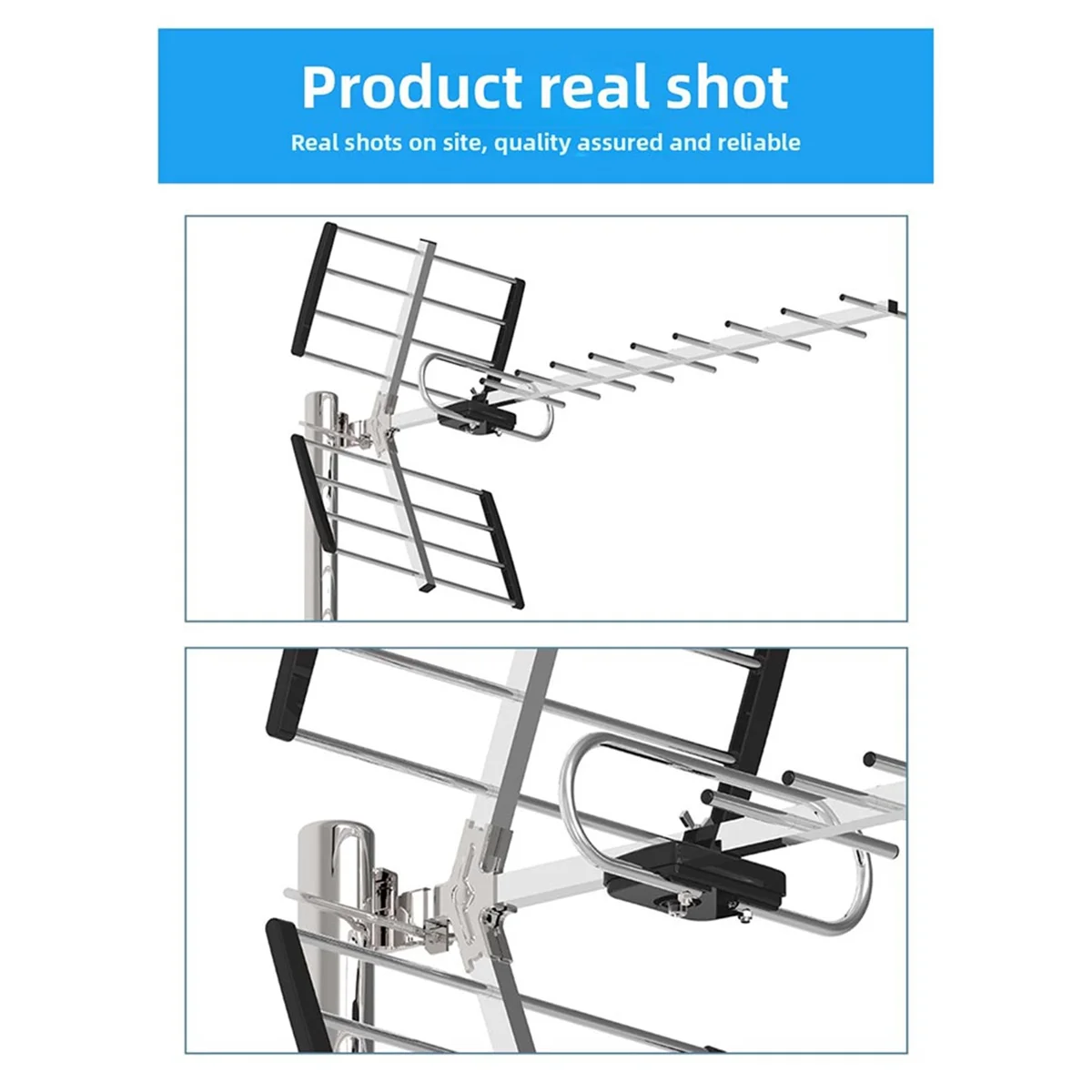 Outdoor Digital High-Definition TV Antenna HD with Up to 200 Mile Range Attic or Roof TV Antenna Free 4K TV Channels