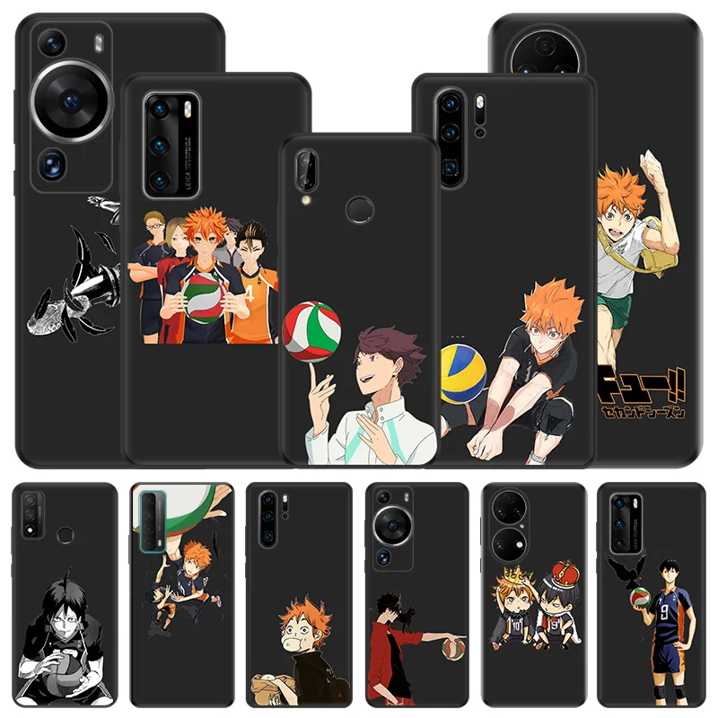 Phone Case For Motorola G200 One Fusion G30 G31 Huawei P20 P30 P40 P-Smart iphone6 Haikyuu Hinata Black Matte Soft Cover