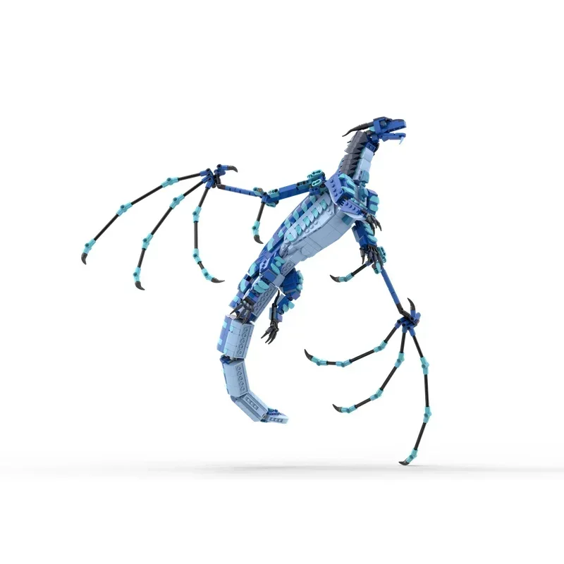 Tijolos de dragão de gelo medieval blocos de dragão construção de castelo moc display exclusivo klockiNavidade