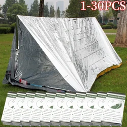 1-30PCS Hot Outdoor impermeabile borsa di emergenza isolamento disastro SOS Aid salvataggio salvataggio sopravvivenza coperta isolante escursione