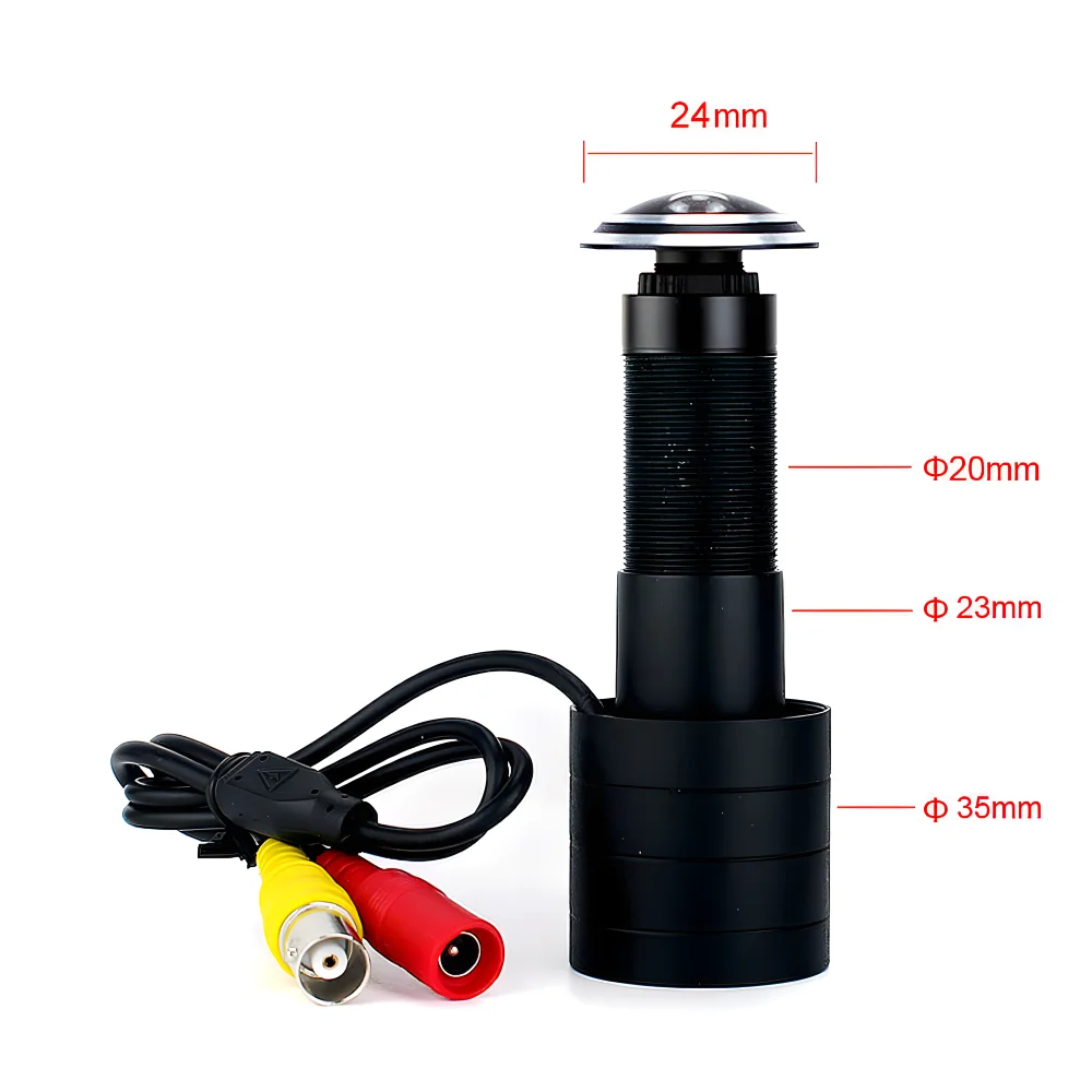 1.7mm Panorama Door CatEye Hole AHD CCTV Mini Camera 1080P Peephole Fisheye 4in1 Sensor Star Light Super wide Angle Surveillance