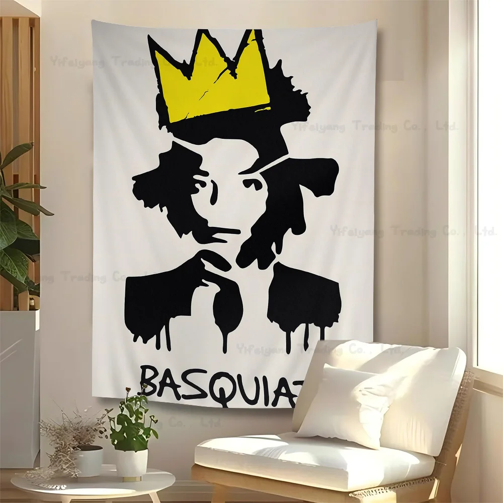 Jean-Michel Basquiat Tapestry Art Printing Art Science Fiction Room Home Decor Wall Art Decor