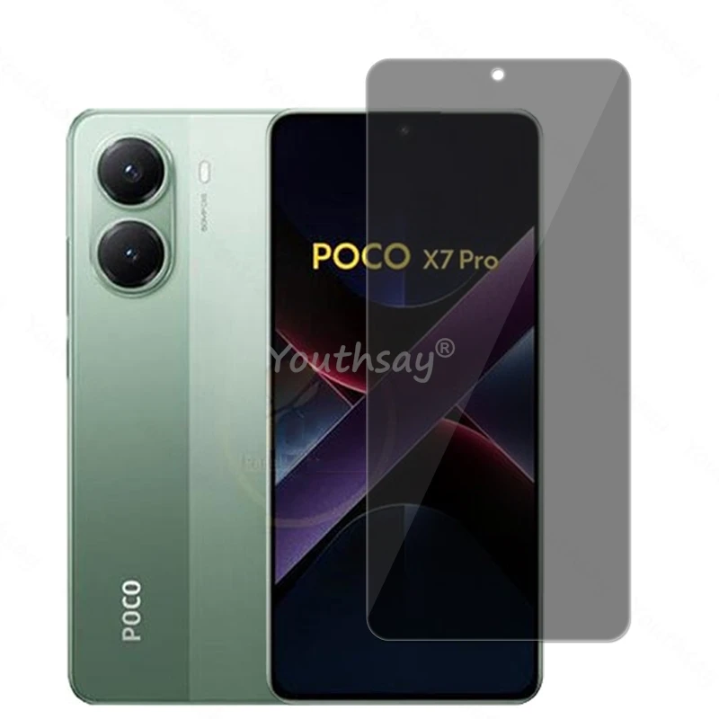 Xiaomi Poco X7 Pro 유리 용 개인 정보 보호 화면 유리 Anti-Spy Pr... - 1