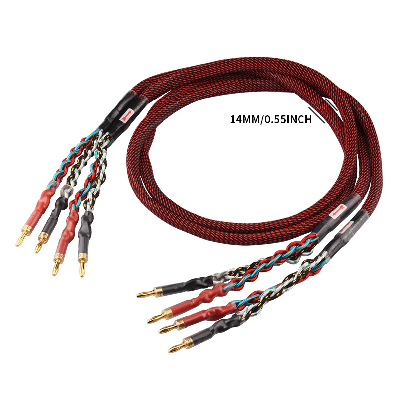 YYAUDIO speaker wires, high-end speaker wires, professional hifi pure copper audio wires with banana heads