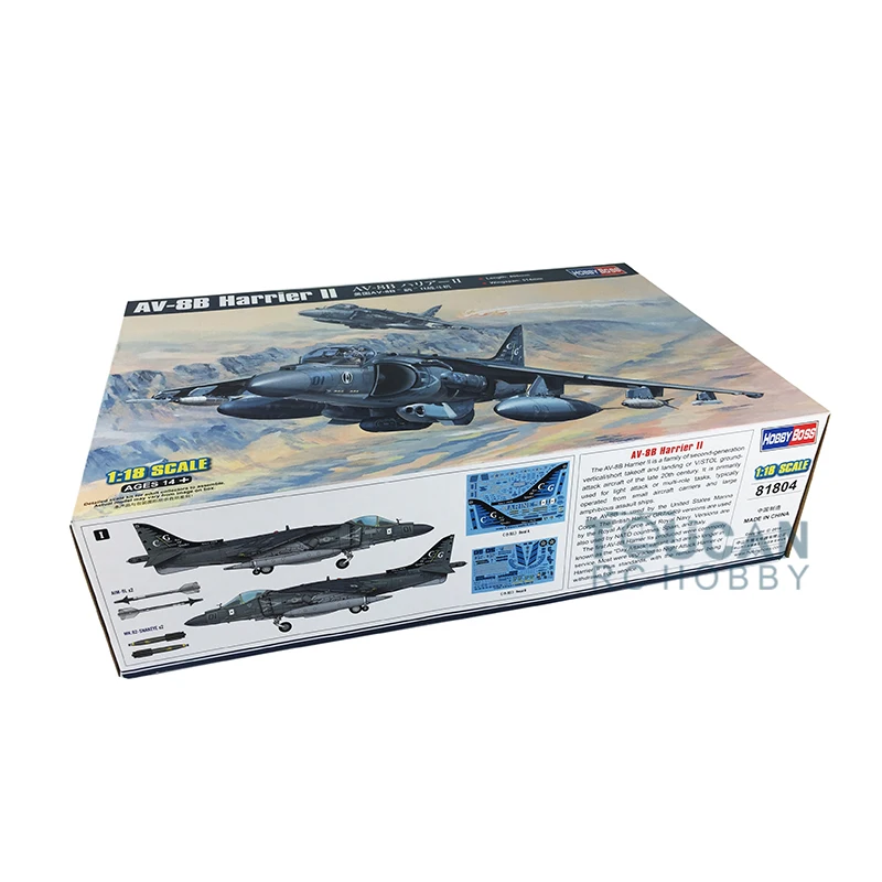 Stock en EE. UU. 1/18 Hobby Boss 81804 AV-8B Harrier II Fighter Warcraft modelo avión militar TH05543