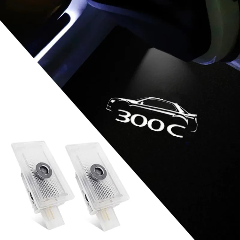 2 Stück Neue LED-Autotür-Projektionsleuchten für Geister-Schatten-Effekt, Zubehör für 300 300C 2005-2023 200 Sebring Lancia Thema Charger