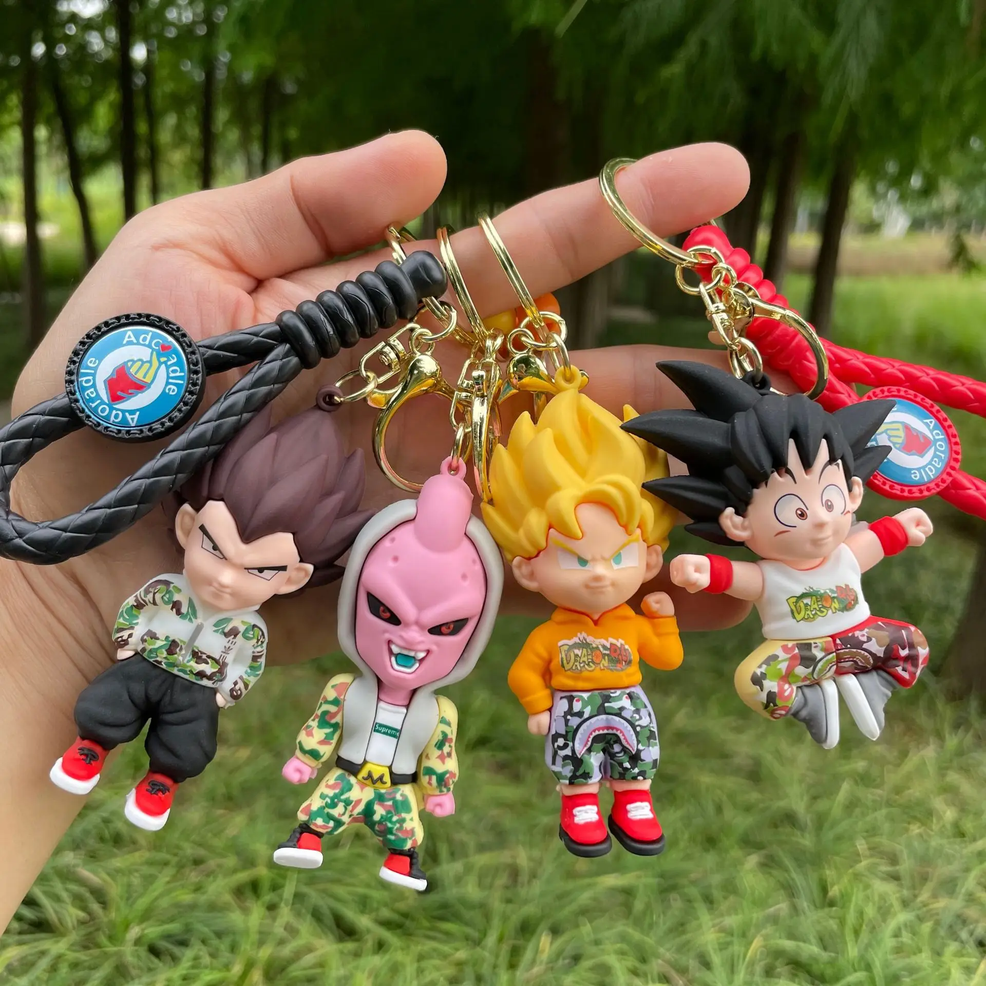 Anime Dragon Ball Keychain Cartoon Torankusu Son Goku Vegeta Key