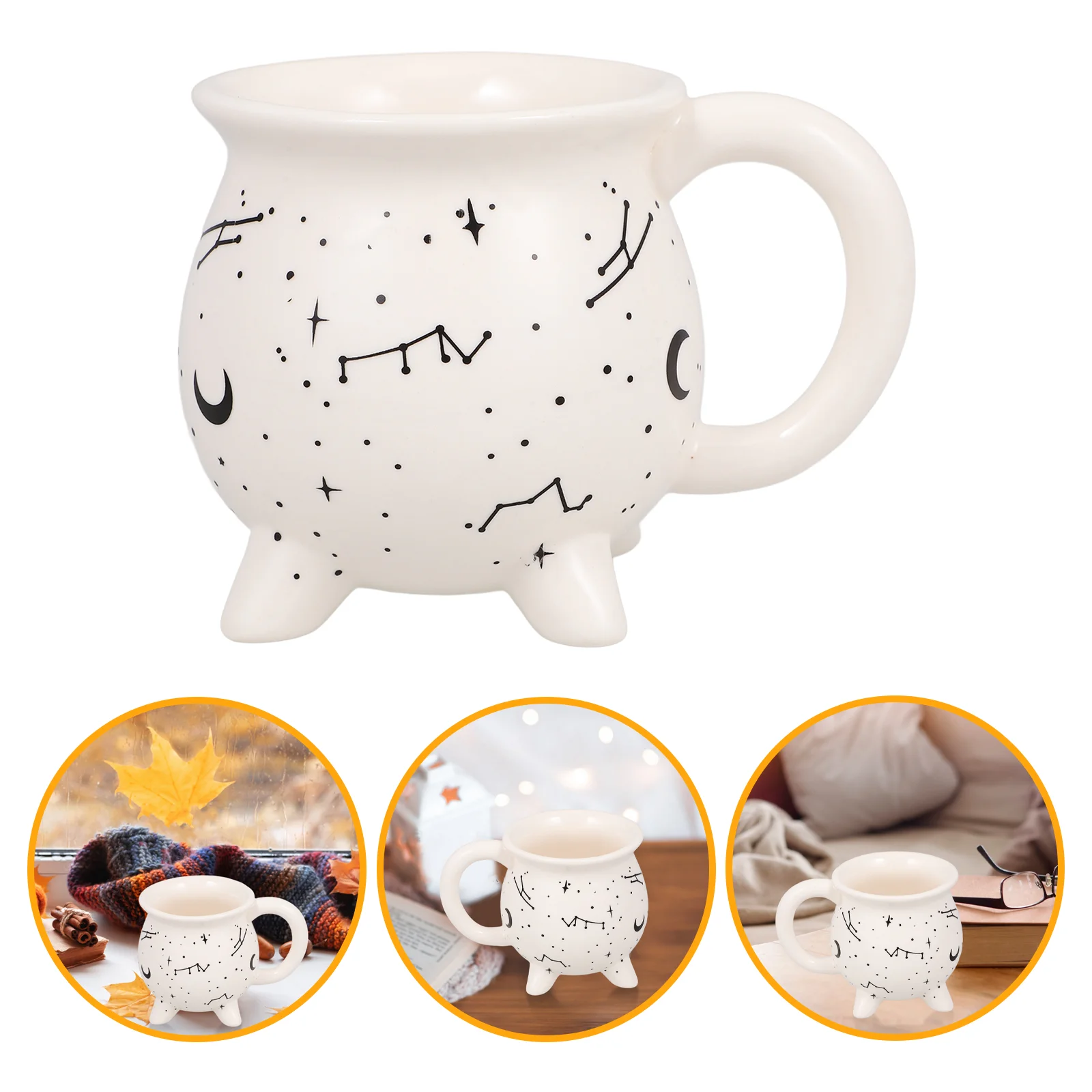 Bathroom Decorations Witch Cup Coffee Mug Decorative Drinking Poison Ceramic Black Drinks Serving Unique Travel