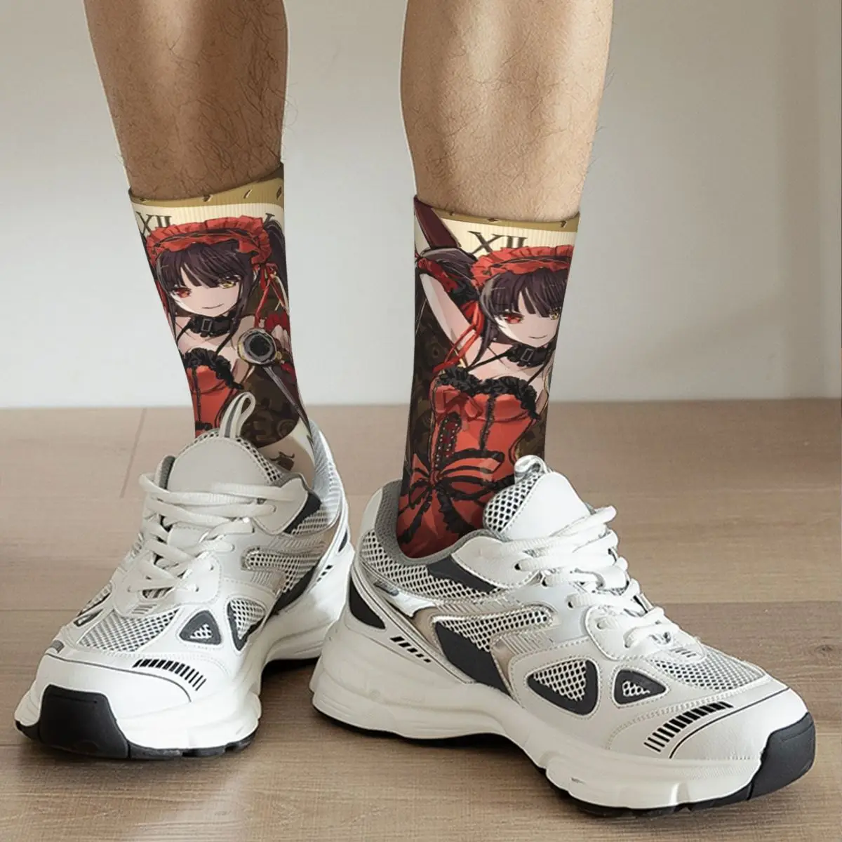 Tokisaki Kurumi Date A Live Game Socks Harajuku High Quality Stockings All Season Long Socks for Unisex Valentine's Day Gifts