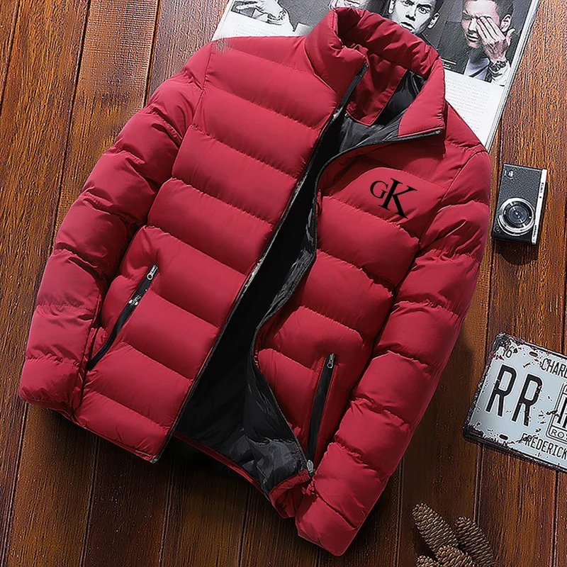 Men\'s padded jacket 2024 autumn/winter new brand short warm thick casual parka