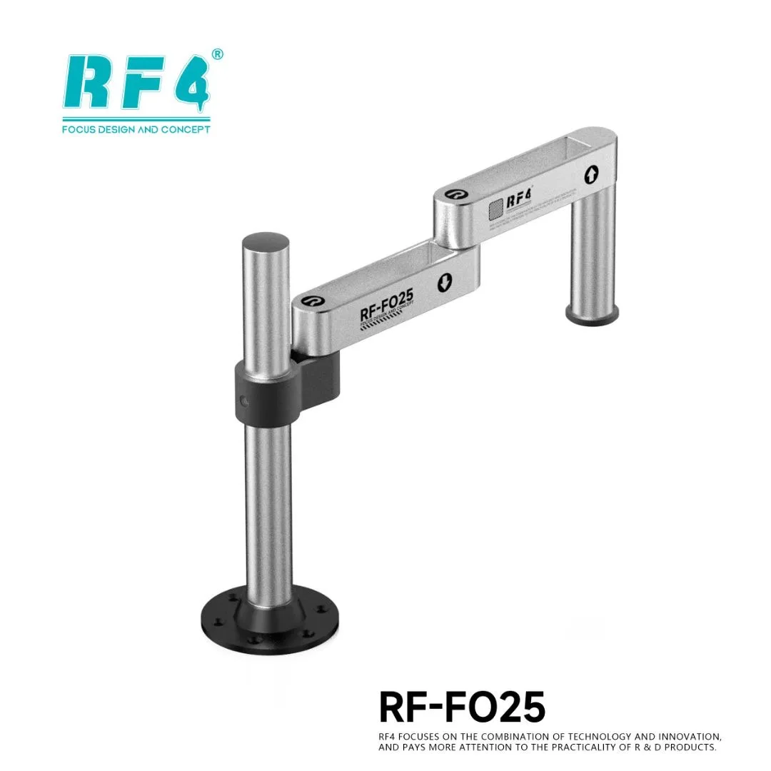 RF4 FO25 FO26Einstellbares Stereomikroskop 360° ° Rotation Universal Doppel Arm Mikroskop Halterung Dual Achsen Halter Hebe Werkzeuge – Detail 12