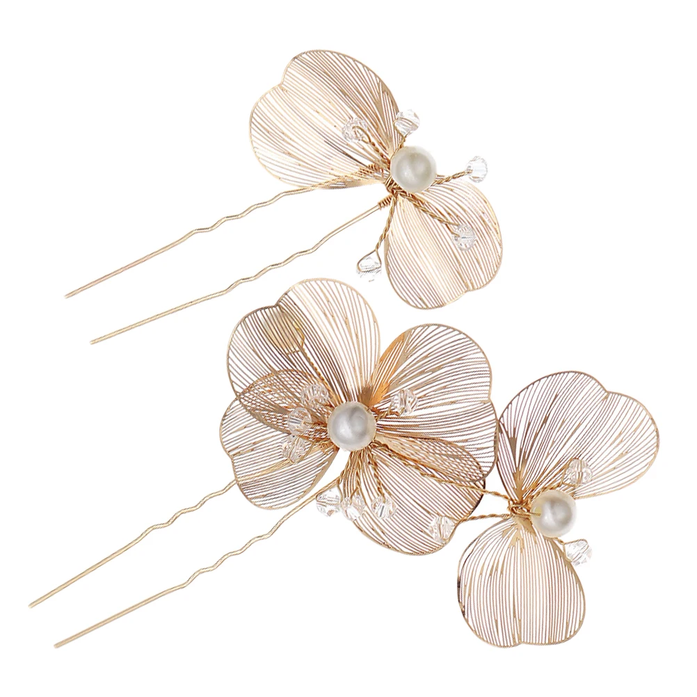 

2pcs Wedding Hairpin Crystal Rhinestone Hair Accessories for Women Bridal U Shape Hair Clips Elegant Formal Occasions