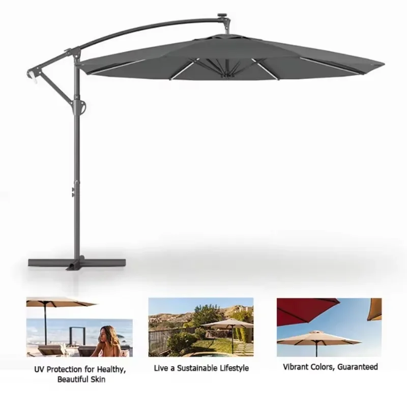 Factory Outlet Outdoor Garden Patio Banana Umbrella Parasol Waterproof Beach Umbrella for Balcony Pool Cafe for Outdoor Settings
