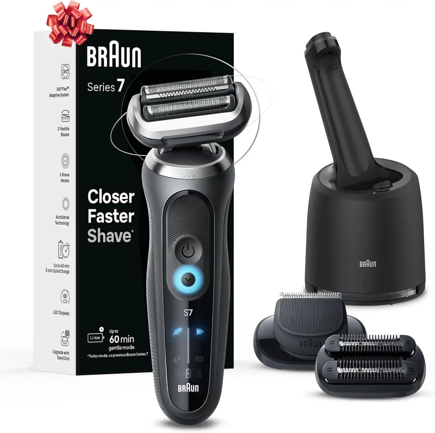 Electric Shaver for Men,  Holiday Gifts for Men, Wet & Dry Shave, Shaving Kit with  Center