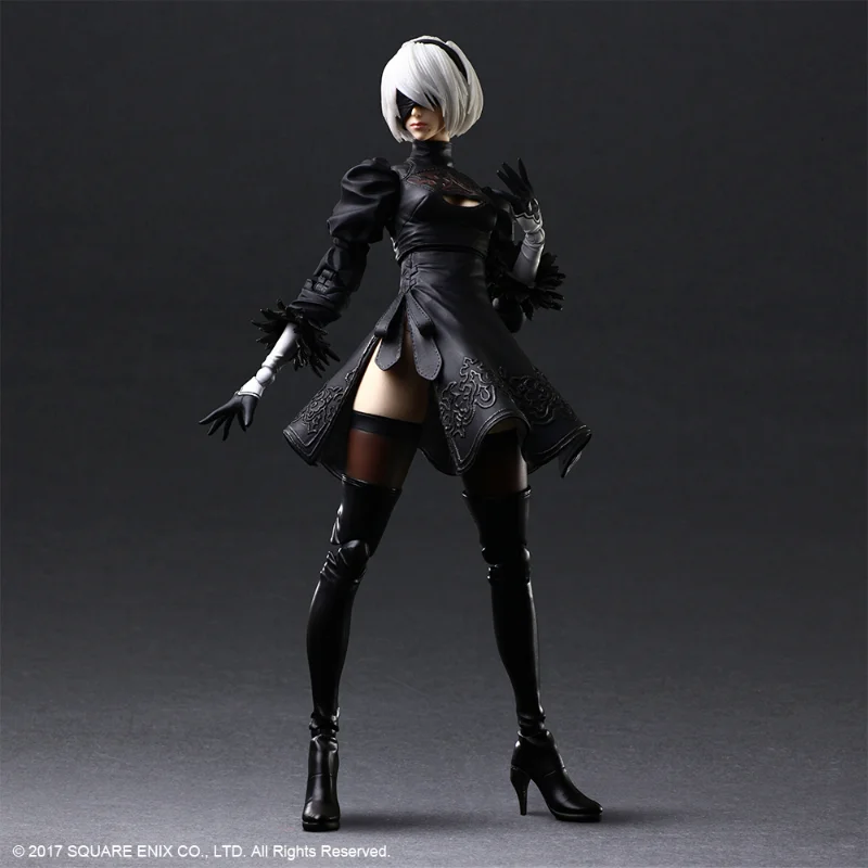 [In Stock]SQUARE ENIX Original Genuine Stock  PLAY ARTS 2B Pod042 NieR：Automata PVC Action Figure Anime Model Toys Collection