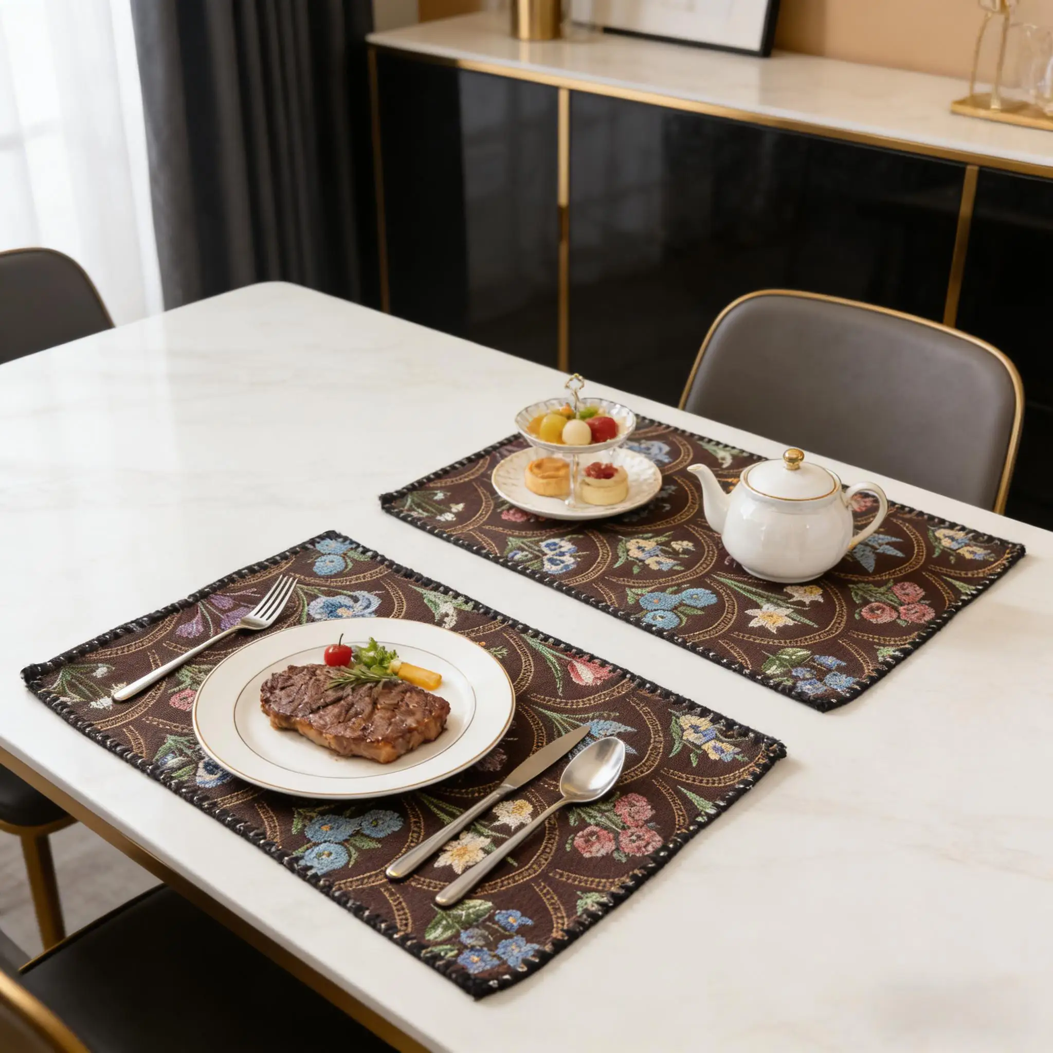 12 x 18 Inch Placemats for Dining Table Cotton Linen Place Mats for Farmhouse Kitchen Tabletop Table mats for Long-Lasting Use