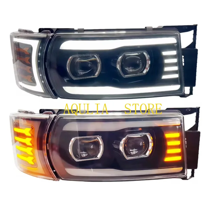 1PCS Dual LENS LED Head Lamp 1730958 1730953 1385410 1387155 With Led Corner Lamp Fit For Scania Truck