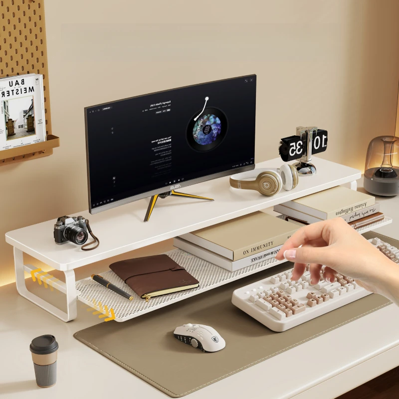 Monitor Stand Riser Desktop Computer Stand Laptop Holder for Office Desk Dorm Room Space Saving Organizer