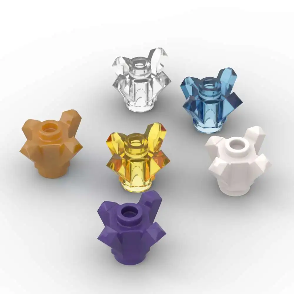 

MOC 10 шт. 11127 рок 1x1 хрустальный камень 4 очка строительные блоки совместимые 30153 алмазные кирпичи с драгоценными камнями DIY игрушки подарок для детей