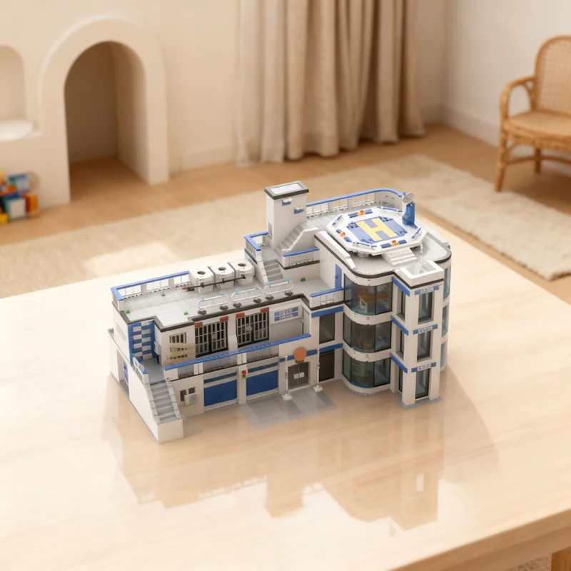 

Набор строительных блоков MOC «Полицейский участок» (5919 деталей) – Коллекционная модель для взрослых и детей, премиум-класса, для творчества и демонстрации