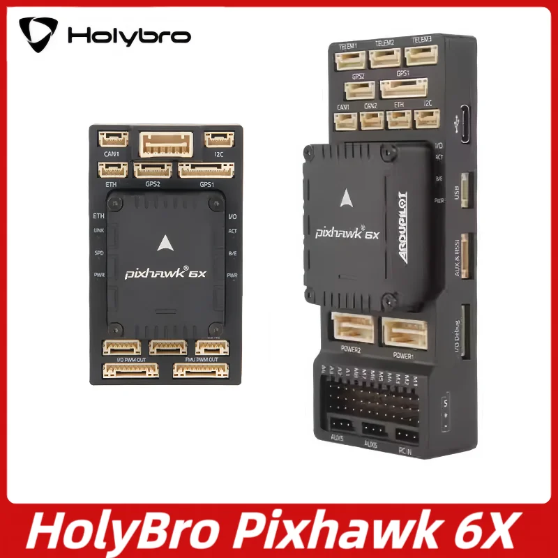 Holybro Pixhawk 6X (REV8) H753 Flight Controller Module Standard Base/Mini Base PM02D M9N M10 GPS RC Multirotor Airplanes