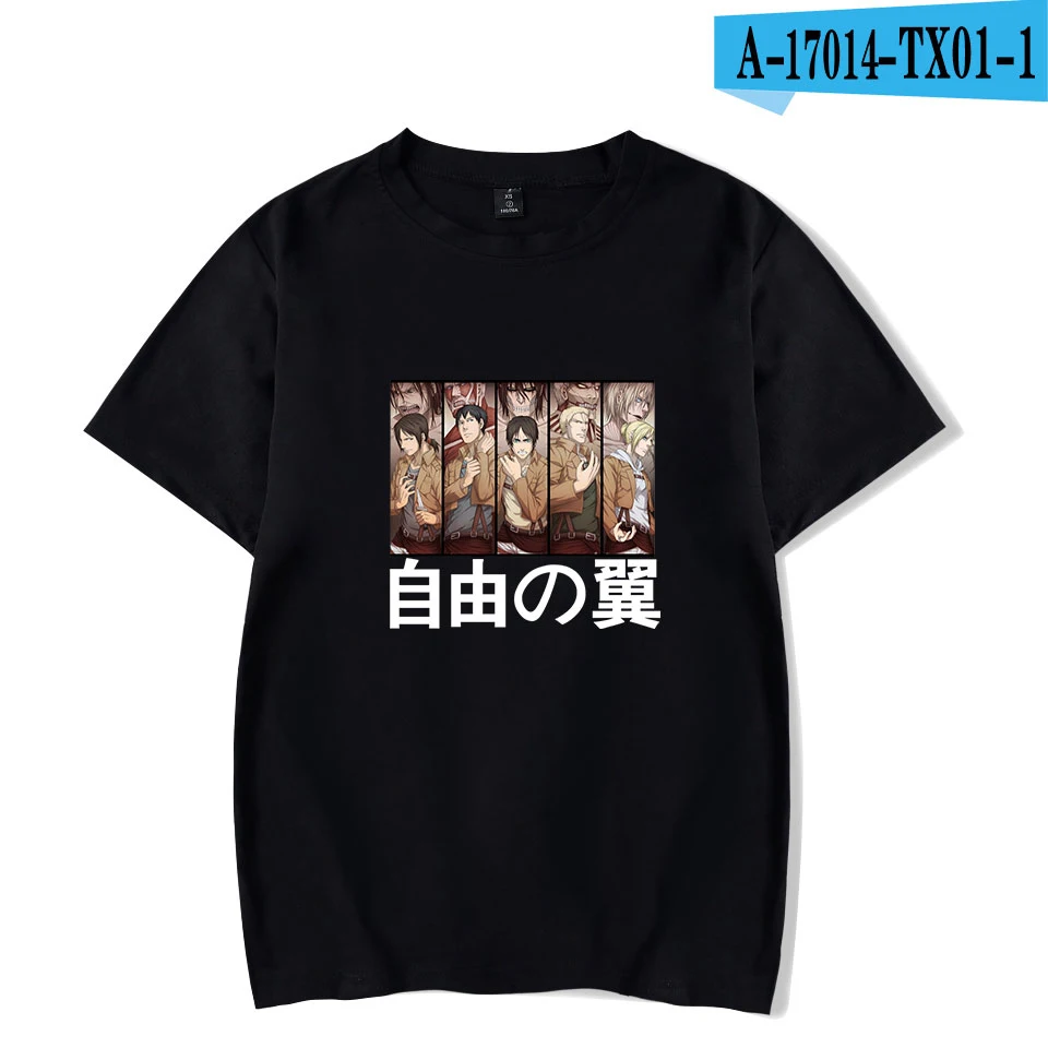 Anime Angriff auf Titan Druck T-Shirt Sommer Mode Rundhals ausschnitt Kurzarm beliebte japanische Streetwear plus Größe