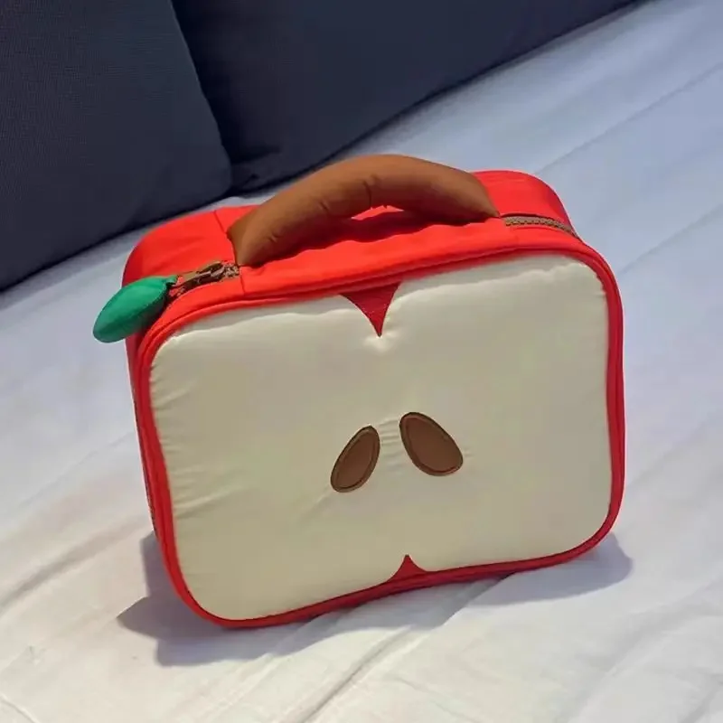 

NEW Cartoon Apple Pattern Makeup Bag Women Travel Storage Pounch Cosmetics Toiletry Storage Pounch Female Handbag Christmas Gift