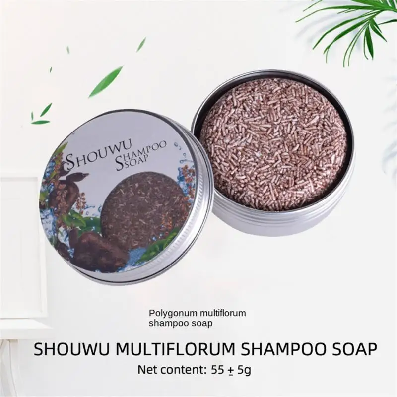 He Shou Wu Hira Darkening Shampoo Bar Hair Care Shampoos Bar Natural Organic Handmade Soap Effective Gray Hair Reverse