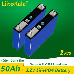 2PCS LiitoKala 3.2v 50Ah lifepo4 cells lithium batteries for electric bike battery pack solar energy system EU US Tax Free