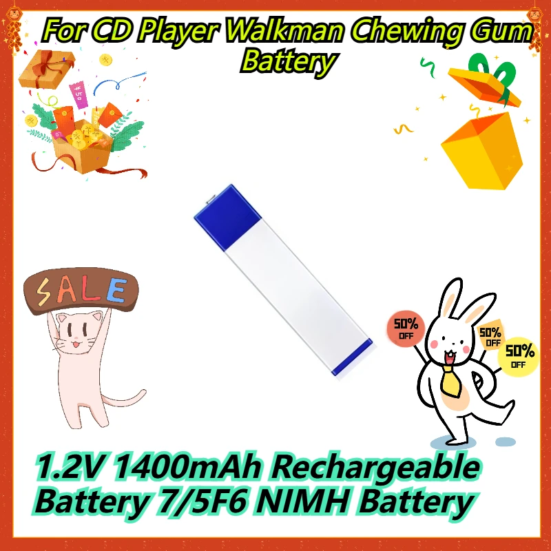 

1,2 В, 1400 мАч, аккумуляторная батарея 7/5F6 NIMH для CD-плеера Walkman, аккумулятор для жевательной резинки