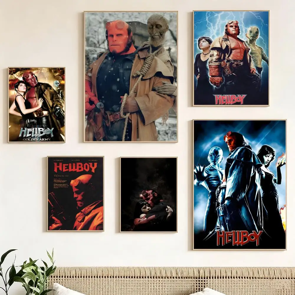 Classic Movie H-Hellboy Poster impermeable para el hogar sala de estar dormitorio bar decoracion estetica