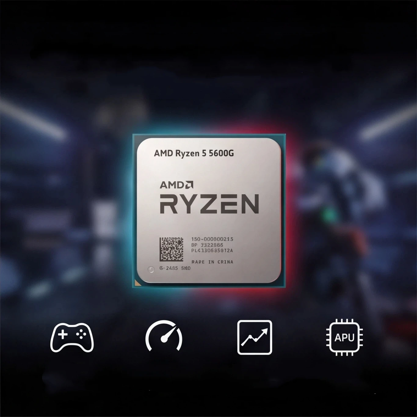 7nm Gaming APU R5 5600G AMD Ryzen 5 5600G 3.9GHz Base Up to 4.4GHz Boost Onboard 7 Graphics Low Power 65W PC Processor