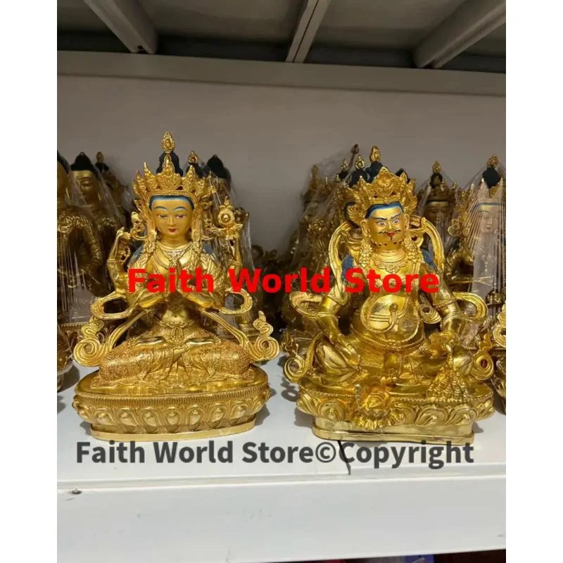 60% OFF Tibet Thailand Buddha statue Yellow Jambhala Four armed Guanyin Buddha HOME family Exorcism protection bring wealth