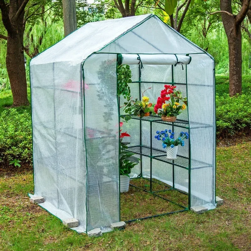 Large walk-in greenhouse, winter plant protection cover, outdoor and indoor garden, flower pot, antifreeze growth tent