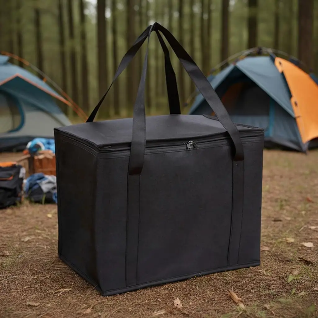 

Outdoor Camping Storage Bag Adequate Capacity Easy Carry Insulation Bag Home Food Preservation Thicken Cold Storage Ice Bag