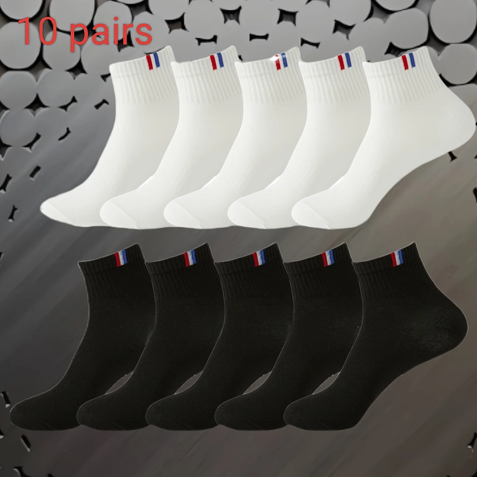 

Пять пар носков унисекс, черно-белые, с короткими трубками, дышащие, впитывающие пот, устойчивые к запахам, популярные весной и осенью.