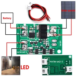 Pannello solare automatico caricabatteria scheda luce notturna LED interruttore di controllo della lampada caricabatteria modulo Controller di ricarica