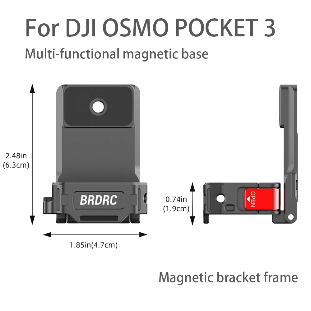 

For DJI Pocket 3 Multi-function Magnetic Mount For DJI Pocket 3 Expansion Clip Bracket Adapter Frame Accessories