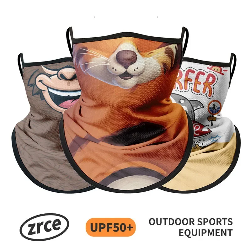 Multi-function Kids Face Scarf, Outdoor Face Mask for Boys and Girls, Summer, Breathable, Sun Protection, Earloops Neck Gaiter,