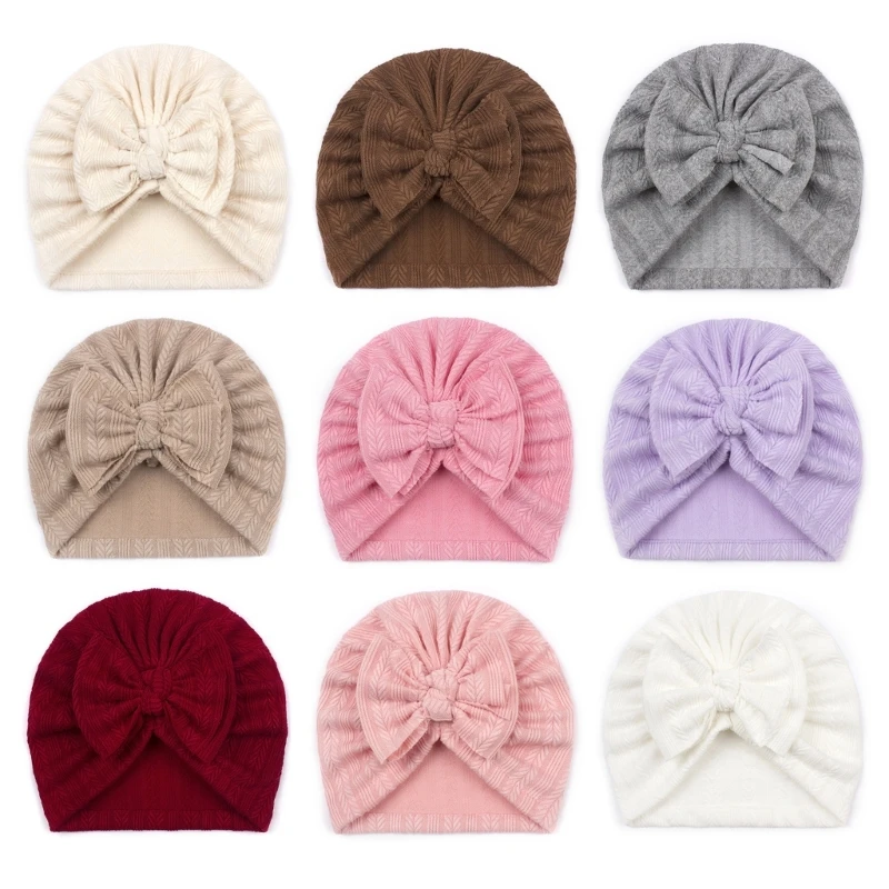 

Baby Hat for Newborn with Bowknot Knotted Turban Hat Hats Infant Windproof Headwear Newborns Warm Hospital Hat