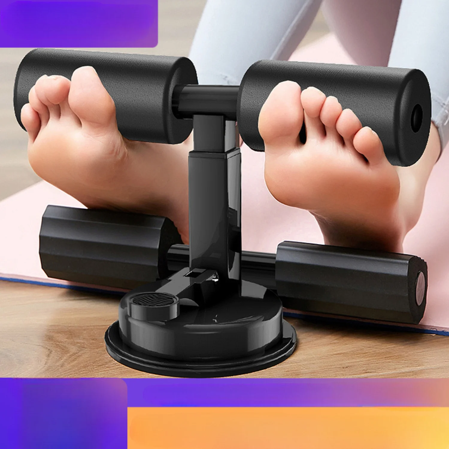 

1pc Sit-up Aid, Foot Fixing Device, Suction Cup Type Tummy Control Machine, Tummy Roller, Sports Bodybuilding Equipment Abs Ab