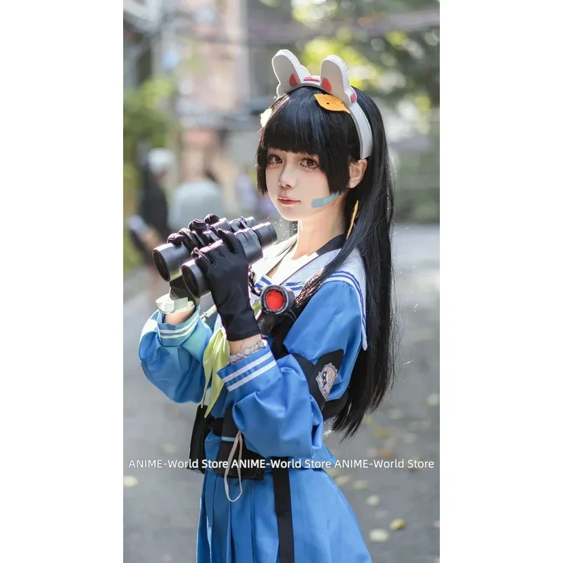 게임 블루 아카이브 카스미자와 미유 코스프레 의상 애니메이션 소녀 학교 드레스 크리스마스 할로윈 모자 가발 신발 모자