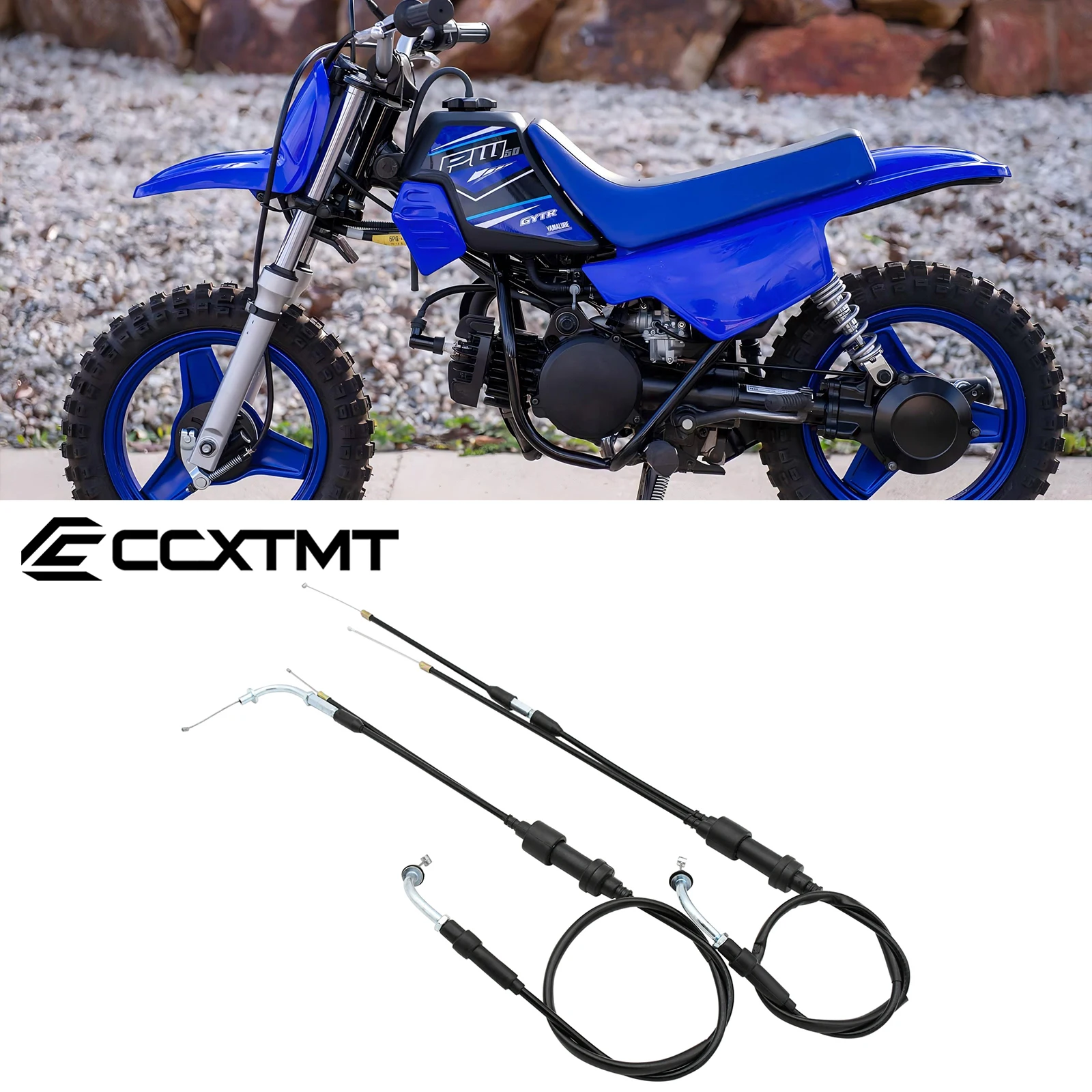 Motorcycle Throttle Cable Assembly For Yamaha PY50 Peewee 50 1981-2015 PW50 Y-Zinger 1981-2009 PW80 1985 - 2007 BW80 1986 - 1990
